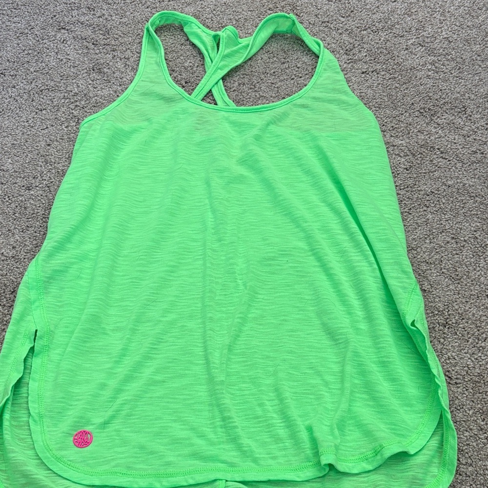 Lilly Pulitzer Neon Green Crossback Tank